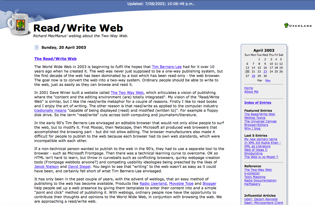 ReadWriteWeb 2003