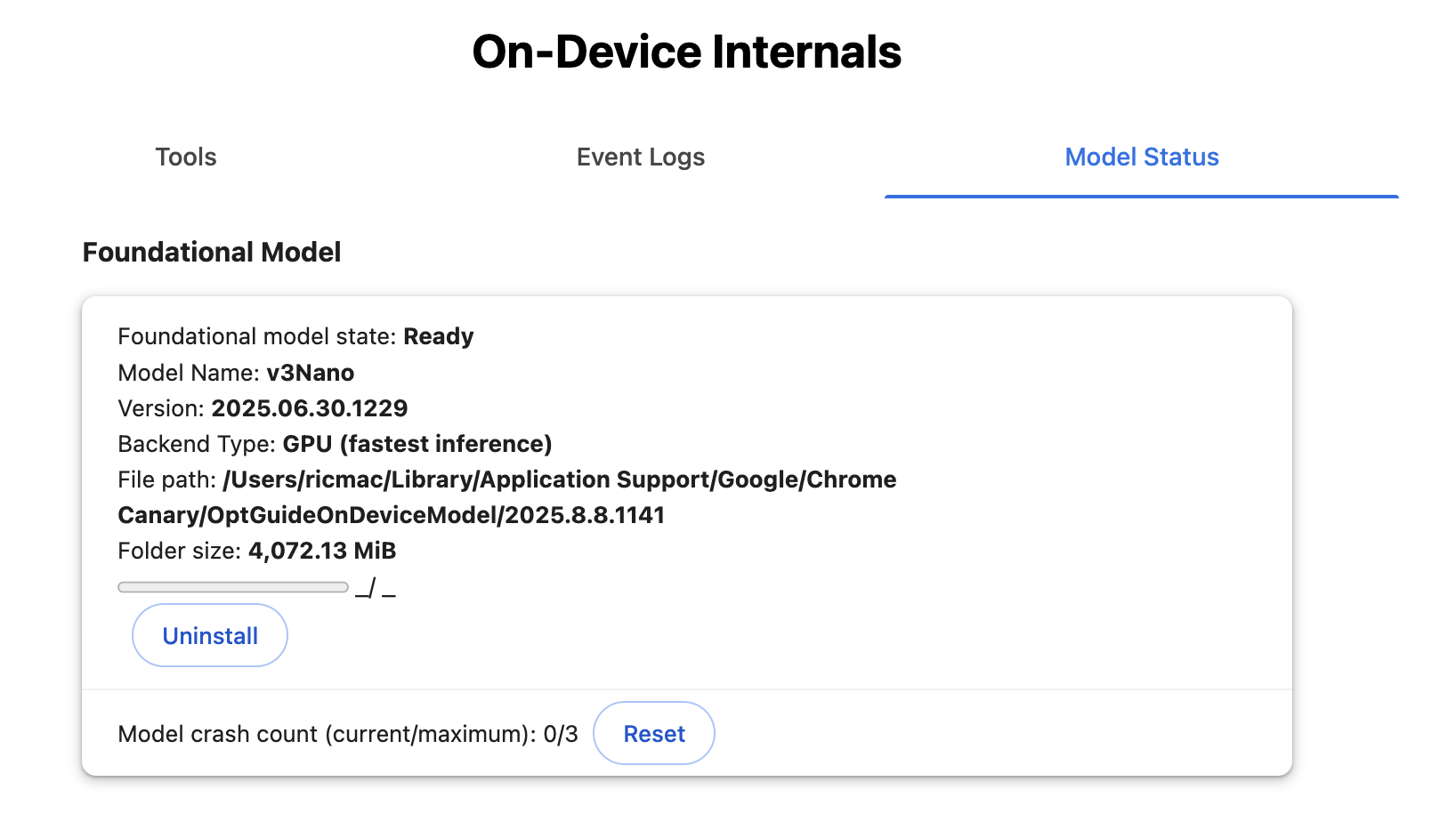 Gemini Nano on my laptop